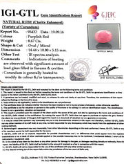 9.63 Ratti Natural Neo Burma Ruby with Govt Lab Certificate-(2331)